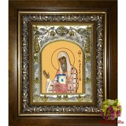 Икона освященная &quot;Алексий, митрополит Московский и всея Руси ,чудотворец,святитель(Алексей)&quot;, 14x18 см, в деревянном киоте 20x24 см, 20x24 см