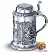 Кружка для пива Ротенбург Rothenburg. Олово. 17 см. 0,5 литра. Австрия. Artina