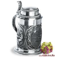 Кружка для пива Гейдельберг Heidelberg. Олово. 17 см. 0,5 литра. Австрия. Artina