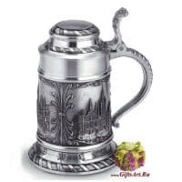 Кружка для пива Мюнхен Munchen. Олово. 17 см. 0,5 литра. Австрия. Artina