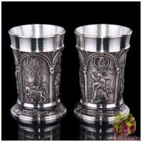 Набор 2 стопки из олова Дюрер Durer. Высота 6 см, Artin