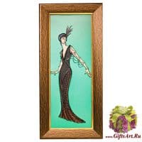 Картина фарфоровая панно Дама Braun DiKaye. Золотой век  Размер 46х21 см