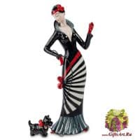 Фарфоровая статуэтка Дама с терьером. DiKaye. Золотой век Высота 32 см.