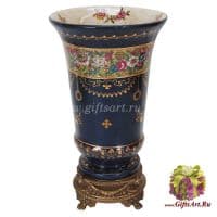 Ваза. Фарфор и бронза. Коллекция Бал цветов. Ручная работа. Высота 25 см