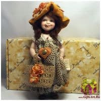 Итальянская фарфоровая кукла Marina Марина Высота 30 см. Италия Montedragone  Ручная работа