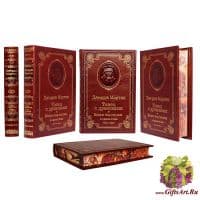 Джордж Мартин. Танец с драконами. Иcкры над пеплом. Подарочная книга. Кожаный переплет, золотое тиснение, рисованный обрез