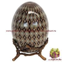 Яйцо пасхальное. Фарфор и бронза. Декор Медичи-2. Ручная работа. Высота 18 см