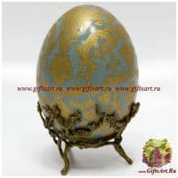 Яйцо пасхальное. Фарфор и бронза Коллекция Небесные гирлянды Ручная работа. Высота 18 см