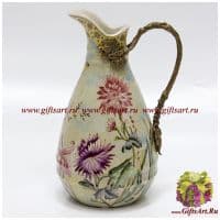 Кувшин. Фарфор и бронза. Коллекция Полдень. Ручная работа. Высота 24 см