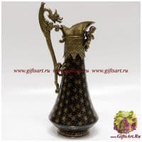 Кувшин декоративный. Фарфор и бронза. Ангел и дракон. Декор Флёр-де-ли Fleur de Lys. Высота 38 см