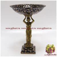 Чаша Греция. Фарфор и бронза. Ручная работа. Декор Флёр-де-ли Fleur de Lys. Высота 33 см