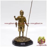 Рыбак. Бронза. Ручная работа. Высота 33 см