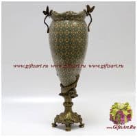 Ваза Пара стрекоз. Фарфор и бронза. Коллекция Медичи. Ручная работа. Высота 52 см