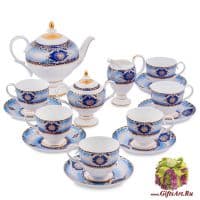 Чайный сервиз Флоренция на 6 персон 15 предметов Костяной фарфор