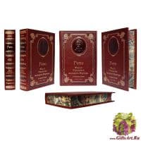 Книга Гете. Фауст. Страдания молодого Вертера. Подарочное издание. Кожаный переплет, золотое тиснение, рисованный обрез