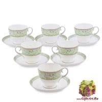 Чайный сервиз Аделина 6 персон 12 предметов Костяной фарфор