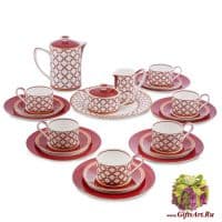 Чайный сервиз Элегантность на 6 персон 22 предмета Костяной фарфор