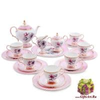 Чайный сервиз Цветок Неаполя Fiore Napoli на 6 персон 22 предмета Костяной фарфор