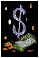 Подарок картина со стразами Денежный дождь