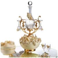 Набор для ликёра Белый виноград 7 предметов Высота 60 см стразы керамика Стелла Италия