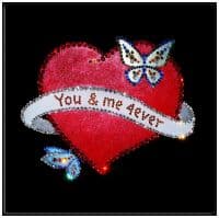 Картина со стразами Сваровски Сердце 20x20 см