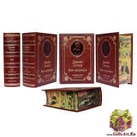 Книга Джейн Остен. Все шедевры в одном томе. Подарочное издание. Кожаный переплет, золотое тиснение, рисованный обрез