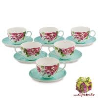 Чайный сервиз Тоскана 6 персон 12 предметов Костяной фарфор