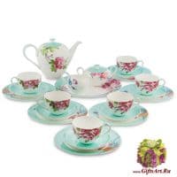 Чайный сервиз Тоскана на 6 персон 22 предмета Костяной фарфор