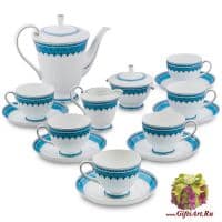 Чайный сервиз Византия на 6 персон 15 предметов Костяной фарфор