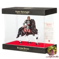 Евпатий Коловрат коллекционная статуэтка серия Богатыри Русские герои. Ручная работа. Подарочная упаковка. Россия.