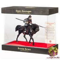 Александр Пересвет коллекционная статуэтка серия Богатыри Русские герои. Ручная работа. Подарочная упаковка. Россия.