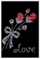 Подарок картина со стразами Букет роз