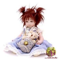 Итальянская фарфоровая кукла Montedragone Nene B Нене Б Высота 24 см.