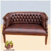 Диван 2-местный экокожа крокодил. Дерево. МДФ. Длина 135 см.