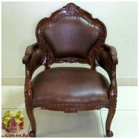 Кресло экокожа крокодил. 07401 Дерево. МДФ. Высота 94 см.