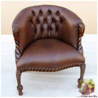 Кресло экокожа крокодил. 983201 Дерево. МДФ. Высота 75 см.