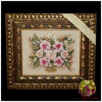 Картина фарфоровая панно Букет цветов 57 х 49 см. Италия