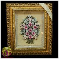 Картина фарфоровая панно Букет цветов  64 х 55 см. Италия Картина фарфоровая панно Букет цветов  64 х 55 см. Италия