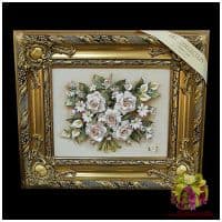 Картина фарфоровая панно Букет цветов 52 х 60 см. Италия