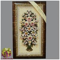 Картина фарфоровая панно Букет цветов  72 х 42 см. Италия