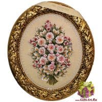 Картина фарфоровая панно Букет прекрасных цветов 69 х 79 см. Италия Картина фарфоровая панно Букет прекрасных цветов 69 х 79 см. Италия