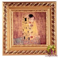 Картина фарфоровая Поцелуй Густав Климт Klimt 32 x 32 см Подарочная упаковка