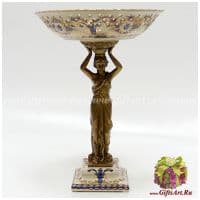 Чаша Греция. Фарфор и бронза. Ручная работа. Декор Амфитеатр. Высота 33 см