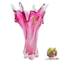 Ваза цветное стекло Высота 32 см 357826201 Ручная работа Чехия