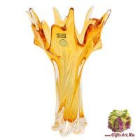 Ваза цветное стекло Высота 32 см 357860401 Ручная работа Чехия