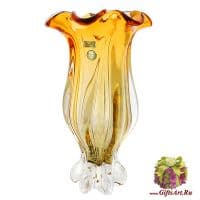 Ваза цветное стекло Высота 35 см 605839501 Ручная работа Чехия