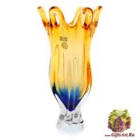 Ваза цветное стекло Высота 35 см 661814701 Ручная работа Чехия