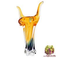 Ваза цветное стекло Высота 40 см 615814701 Ручная работа Чехия