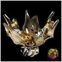 Ваза блюдо цветное стекло. 28 см. 125526901 Ручная работа. Чехия