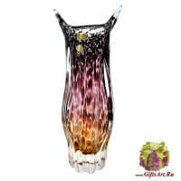 Ваза цветное стекло Высота 40 см 721886901 Ручная работа Чехия